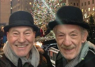 PICTURE: Patrick Stewart and Ian McKellan Visit Santa