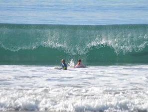 PICTURE – Well, Don’t Look Behind You. Shark Photobombs A Couple of Surfers