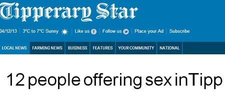 PICTURE – Rough Ride, No Sex In Tipperary According To This Particular Headline