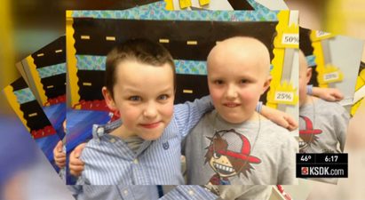 Seven-Year-Old Boy Shaves His Head In Support Of His Cancer-Stricken Friend