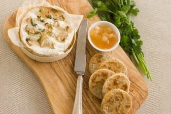 Recipe: Baked Camembert Served with Glazed Oatcakes and Apple Jelly