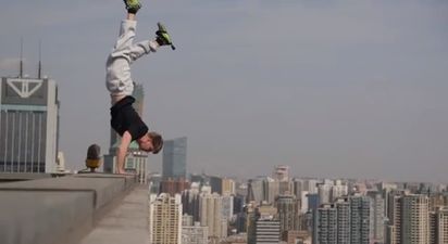 WATCH: This Daredevil Performs A Handstand… On The Edge Of A 40-Story Building
