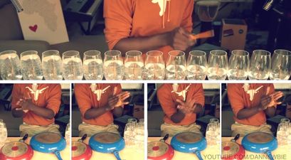 VIDEO: Unbelievably Cute Cover of Pharrell Williams’ Happy Performed on Wine Glasses and Pans