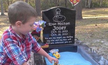 PICTURE: Parents Add Sandbox To Grave So That Son Can Play With Baby Brother
