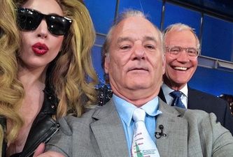 PICTURE: Bill Murray Takes Selfie With Lady Gaga on David Letterman’s Show