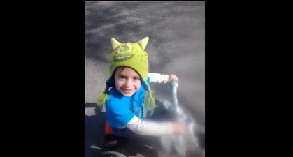 WATCH: Little Boy Loses His Hat… On His Head