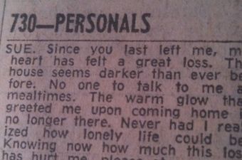 PICTURE – “Please Stop My Suffering” Is This One Of The Best Personal Ads We Have Ever Seen? Probably