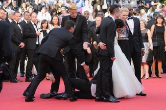Man Crawls Up Skirt Of Actress After Crashing Red Carpet At Cannes