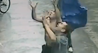 VIDEO: Man Hailed A Hero After Catching Baby Who Fell From Second Story Window