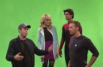 VIDEO: Chris Martin Shows Andrew Garfield How To Kiss On SNL
