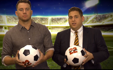 VIDEO: Channing Tatum And Jonah Hill Give Soccer Stars A Hilarious Tutorial In Pitch Diving