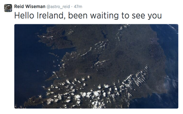 PICTURE: Hadfield’s Space Boots Have Finally Been Filled… Ireland Still Looks Like Ireland From Space