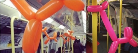 PICS: Having A Wuff Day? Artist Decorates London Underground With Balloon Dogs