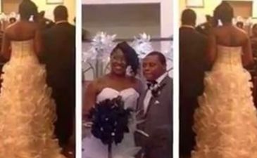 Bride Defends Decision To Secure Baby Daughter To Wedding Dress