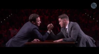 VIDEO: Who Will Win? Channing Tatum And Jimmy Fallon Arm Wrestle