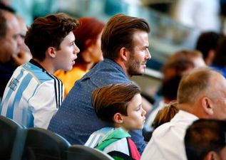 In Pictures: David Beckham Hangs Out With His Sons At World Cup Final
