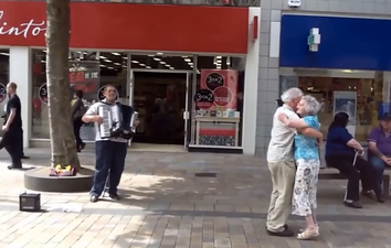 WATCH: Elderly Couple Dancing To Street Busker Prove That Romance Is Not Dead