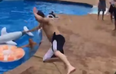 OUCH! That’s Got To Hurt – Man Attempts Epic Pool Dive… Fails Miserably