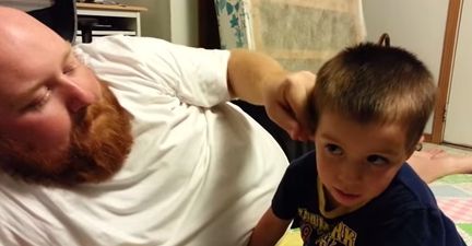 VIDEO: Little Boy Is Distraught When His Dad “Steals” His Ear
