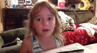 VIDEO: Little Girl Insists She Didn’t Eat Doughnut Despite The Icing On Her Mouth…