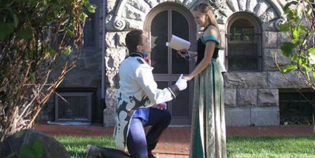 This Frozen Proposal Pulled Out ALL The Stops For A Fairytale Moment…