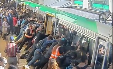 VIDEO: Commuters In Australia Push Train To Free Man Trapped Against Platform