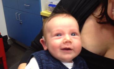 VIDEO: Amazing Moment That Deaf Baby Hears His Parents For The First Time