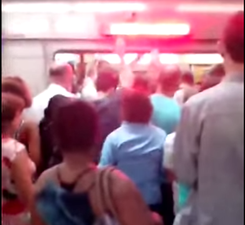 VIDEO: Ouch! Man Gets His Um..Bulge Stuck in Doors of Subway