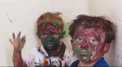 “What Is Funny Daddy?” This Video of Two Paint-Covered Brothers Will Make Your Day