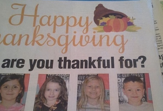 The Thanksgiving Segment In This Newspaper Is A Classic Case Of ‘Kids Say The Funniest Things’