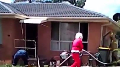 “The Ultimate Present” – Santa Rescues Man From Burning Building