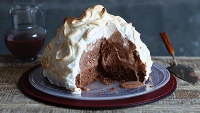 Sunday Sweet Treat: Baked Alaska with Hot Chocolate Sauce