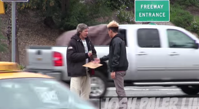 WATCH: Man Gives A Homeless Man $100, Films How He Spends His New Fortune