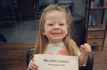 PICS: This 3-Year Old Girl Just Chopped Her Long Hair In Half To Share It With A Sick Friend