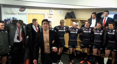WATCH: That Takes Balls! Rugby Star Tackles A Baywatch Cover In The Dressing Room