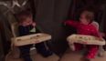 Baby Twins Play Peekaboo With Curtain In the Cutest Video You’ll See Today