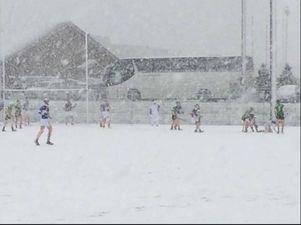 Just LOOK At The Amount Of Snow At A Hurling Final In Mullingar Today
