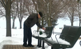 These Strangers Cleared Snow So This Elderly Gentleman Could Leave Flowers At His Wife’s Grave