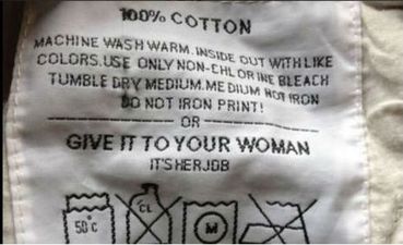 PIC: This Sports Company Just Produced The Most Sexist Washing Care Label You Will Ever See