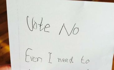 PIC: Dublin Woman Receives Shocking Letter From Child For No Vote Campaign To The Marriage Referendum