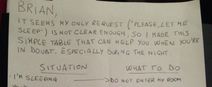PIC: Roommate Writes Best Passive Aggressive Instructions On When You Can Enter His Room