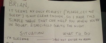 PIC: Roommate Writes Best Passive Aggressive Instructions On When You Can Enter His Room