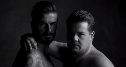 VIDEO: James Corden and David Beckham Strip Off In Spoof Advert