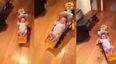 This Dad Has A Very Inventive Way Of Putting His Son To Sleep