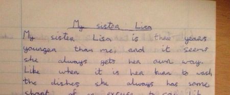 PIC: Grow Up With A Sister? This Galway Girl’s School Copy Will Bring Back Memories