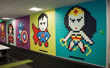 Worker Transforms Office Using 9,000 Post-It Notes