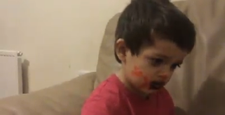 WATCH: One Three Year Old INSISTS He Didn’t Get Into The Make-Up Drawer…
