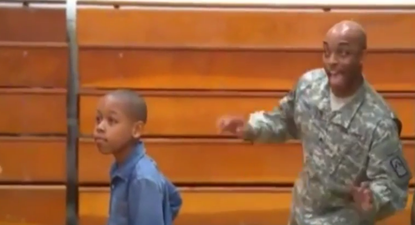 WATCH: Army Dad Returns Home Surprising His Son With The Best Photobomb Ever
