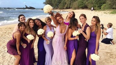 A Different Look for Rihanna As She Plays Bridesmaid at Her Friend’s Wedding