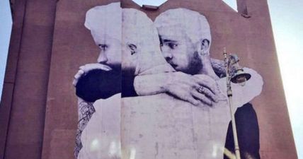 Paddy Power Rip Off Marriage Equality Mural With This Banner Hanging On Dublin’s George’s Street